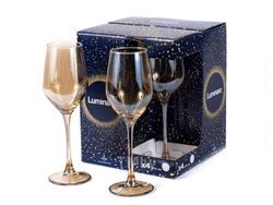 Набор бокалов для вина стеклянных "Золотой мед" 4 шт. 270 мл Luminarc