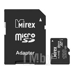 Карта памяти microSDХC с адаптером MIREX 128GB (UHS-I, class 10) (13613-AD10S128)