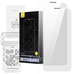 Защитное стекло Baseus Corning Series HD Tempered Glass Screen Protector with Built-in Dust Filter for iP 14 Pro, Clear (Pack of 2) (P60012218201-01)