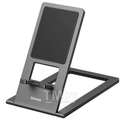 Подставка для смартфона Baseus Foldable Metal Desktop Holder Gray (LUKP000013)