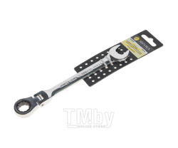 Ключ комбинированный трещоточный шарнирный 14мм (на держателе) ЭВРИКА ER-61014Н