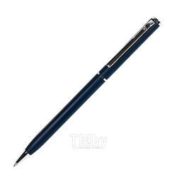 Ручка шарик/автомат "Slim 1100" 0,7 мм, метал., синий матовый/серебристый, стерж. синий Happy Gifts 1100/25