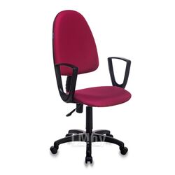 Кресло для персонала Бюрократ CH-1300N Престиж+ ткань, бордовый, крестов. пластик