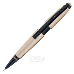 Ручка роллер "Edge Matte Hazelnut Lacquer" 0,7 мм, метал., подарочн. упак., матовый шапань/черный, стерж. черный Cross AT0555-14
