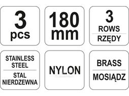 Щётки проволочные в наборе (3шт.) Yato YT-6351