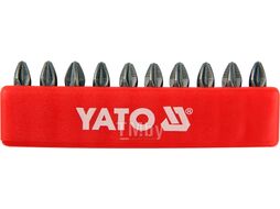 Бита PZ2х25мм 1/4" (10шт) S2 HRC58-62 Yato YT-0471