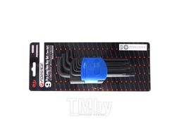 Набор ключей TORX Г-образных длинных с шаром, 9пр. (Т10, Т15, Т20, Т25, Т27, Т30, Т40, Т45, Т50),в пластиковом держателе Forsage F-5098LB