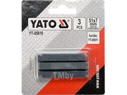 Комплект камней 51х7мм к хону yt-05811 (3шт.) Yato YT-05816