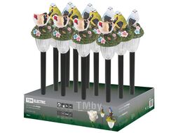 Светильник СП "Птицы" на солнечных батареях, меняют цвет, пластик, в ассортименте, ДБ, TDM