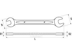 Ключ рожковый 10х13мм CrV Yato YT-0332