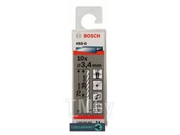 Сверло по металлу HSS-G D3,4 39 70мм (10шт) 2.608.585.482 BOSCH