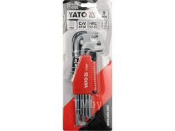 Ключи шестигранные 1.5-10мм (набор 9пр.) CrV Yato YT-0500