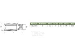 Головка торцевая ударная глубокая 3/4"DR, 33 мм Jonnesway S03AD6133
