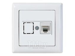 Розетка компьютерная 1xRJ45 (Cat6, скрытая) белая, DARIA, MUTLUSAN ((RJ 45) 8-pin, соединения типа 568A или 568B)