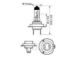Автолампа (872790036200830) (Блистер), H7 LongerLife Ecovision, 12V, 55W, PX26d, увелич.срок службы, до 20экономии энергии, +10света PHILIPS 12972LLECOB1