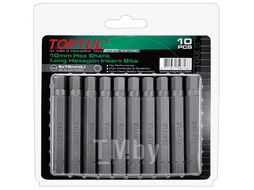 Насадка шестигранник 10мм удлиненн. 75mm 10шт блистер TOPTUL (FSDB1210G)