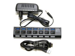 USB-хаб 5bites HB37-303PBK