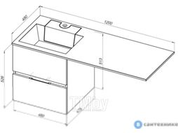 Умывальник Aquanet Фортуна 120 L / 241768