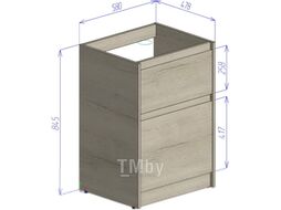 Тумба под умывальник BelBagno Kraft-LVD-580/1200-2C-PIA-BO