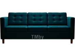 Диван Brioli Дилли клетка Д трехместный (J17/темно-синий/опоры темные)