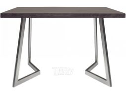 Обеденный стол Buro7 Уиллис Классика 110x80x74 (дуб мореный/серебристый)