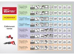 Пилка сабельная по дереву с гвоздями S225WM (1 шт.) WORTEX (пропил криволинейный, тонкий, для базовых работ)