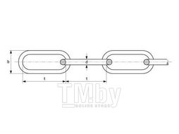 Цепь сварная EKT LLC М4, длинное звено, DIN763 (бухта/50м) C90072
