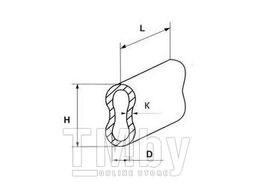 Зажим для стальных канатов EKT М1, алюминиевый (упак/100шт) CV012635