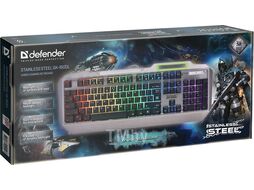 Игровая клавиатура Defender Stainless Steel GK-150DL (45150), Black