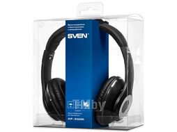 Наушники с микрофоном Sven AP-930M, 1.3м кабель, 3.5мм, Black-Silver