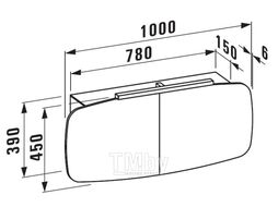 Зеркало-шкаф Laufen Mimo 100х45 см (4445510555301)