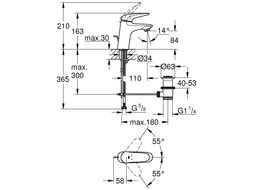 Смеситель для умывальника Grohe Eurostyle белая луна (23707LS3)