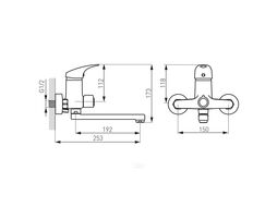 Смеситель для ванны и душа Ferro One (BFO3A)