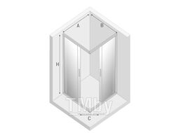 Душевая кабина New Trendy VARIA 2Д 80x80x190 квадратная (K-0223)