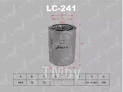 Фильтр масляный NISSAN Patrol 4.2D >97, Pick Up(D22) 2.5D, TD 96>, Terrano 2.7TD 93-02 LYNXauto LC-241
