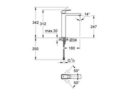 Смеситель для умывальника Grohe Eurocube (23406000)