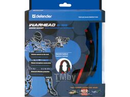Наушники-гарнитура Defender Warhead G-185 / 64106 (черный/красный)