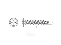 Саморез 4.2х16мм с прессшайбой, цинк, со сверлом, RAL 9003 (500 шт в карт. уп.) STARFIX (цвет сигнальный белый) (SMC1-55674-500)