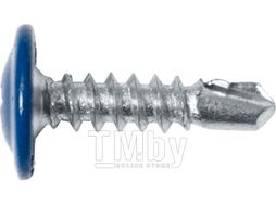 Саморез 4.2х16 мм с прессшайбой, цинк, со сверлом, RAL 5005 (50 шт) STARFIX (цвет сигнальный синий) (SMZ1-98318-50)