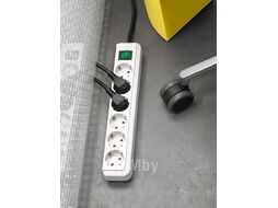 Удлинитель 1.5м (3 роз., 3.3кВт, с/з, выкл., ПВС) серебристо-серый Brennenstuhl Eco-Line (провод 3х1,5мм2; сила тока 16А; с/з - с заземляющим контакто