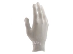 Перчатки нейлон, ПВХ точка, 13 класс, белые, L 67825