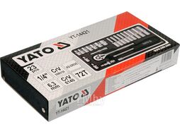 Набор инструмента 1/4" (23пр.) CrV Yato YT-14421