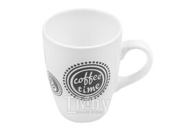 Кружка керамическая PERFECTO LINEA Coffee time, 320 мл, белая