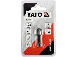Сверло конусное зенкер d10.4мм L40мм хвостовик HEX Yato YT-44723
