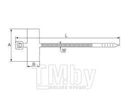 Стяжки нейлоновые КСМ 4*205 (100шт.) (Fortisflex) 55812