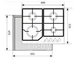 Газовая варочная панель Akpo PGA 604 FGC IV