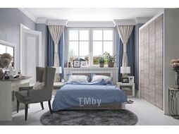 Двуспальная кровать Anrex Olivia 160 (вудлайн кремовый/дуб анкона)