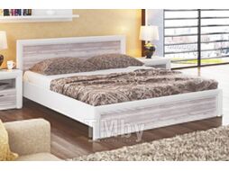 Двуспальная кровать Anrex Olivia 160 (вудлайн кремовый/дуб анкона)