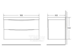 Тумба под умывальник BelBagno Marino-900-2C-SO-BL-P