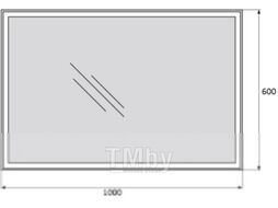 Зеркало BelBagno SPC-GRT-1000-600-LED-BTN